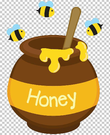 Honingpot met bijen